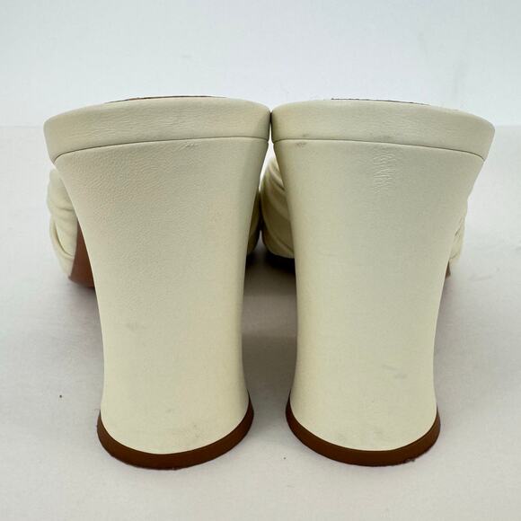 ZIMMERMANN Morrell 85mm Leather Gleam Mule Sandals Shoes in Almond Sz. 40/US9 - Picture 9 of 14